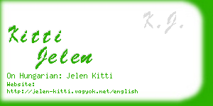 kitti jelen business card